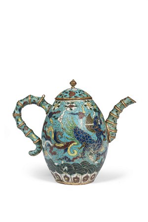 Coffee pot — China, Ming dynasty (1368-1644), 16th century Cloisonné enamel on copper alloy