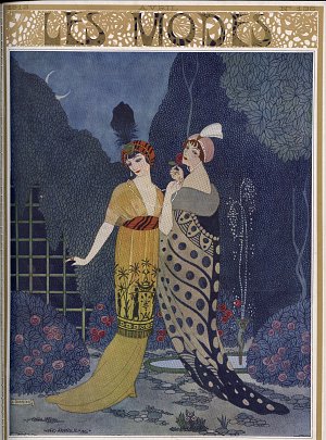 George Barbier — Couverture du magazine {Les Modes}, Avril 1912 Paris, Manzi, Joyant et Cie, 1912 